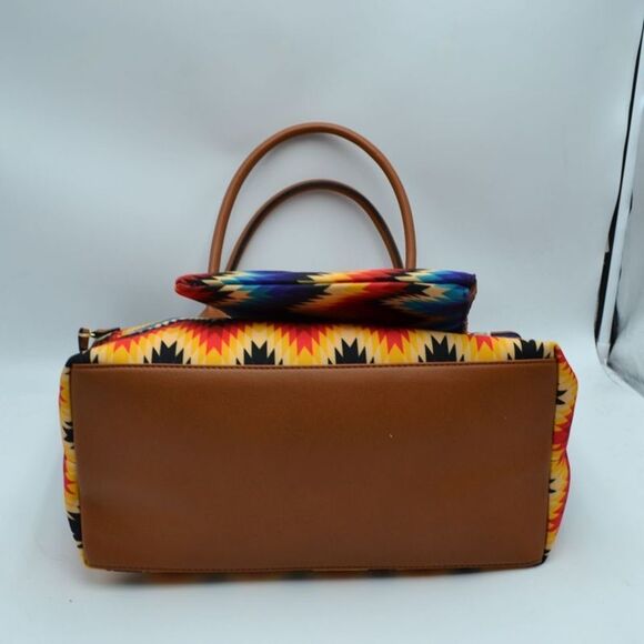 3N1 Aztec Serape Print Western Tote Set - Picture 4 of 5